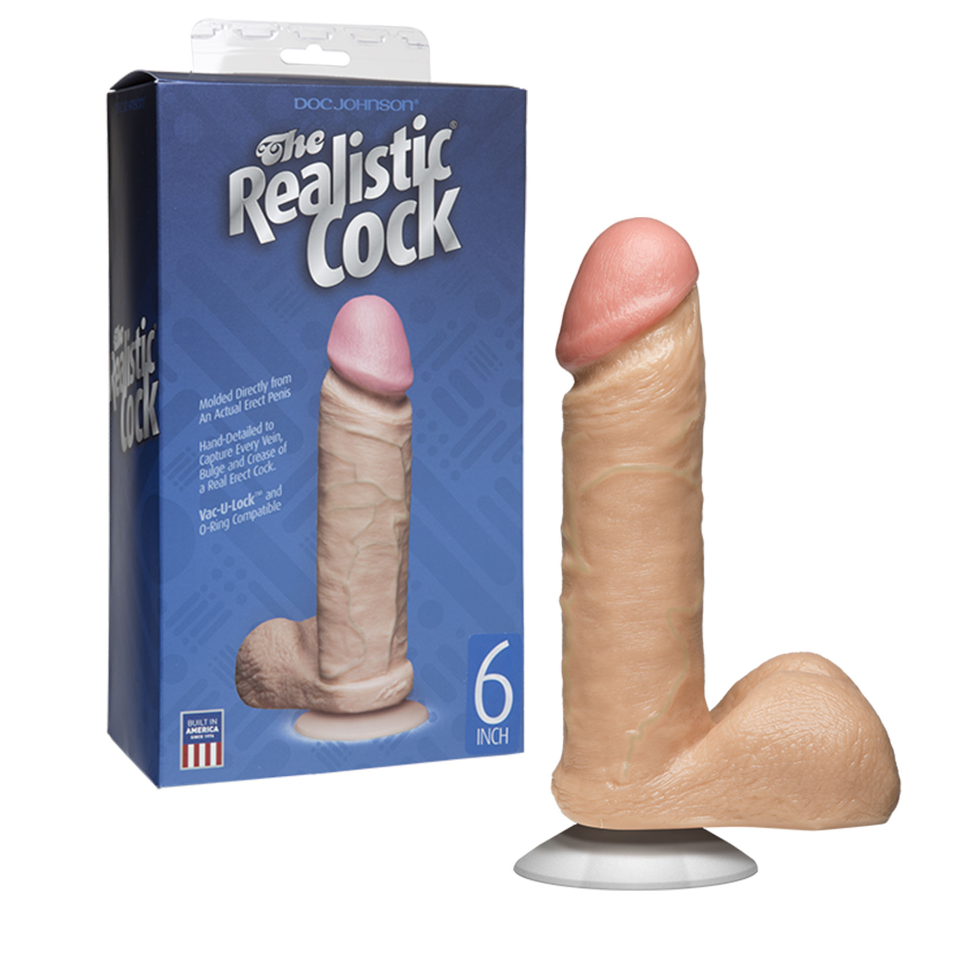Sextoys Pour Tous Gode Ventouse Vac-u-Lock The Realistic Cock 18 cm